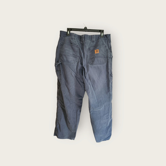 Carhartt Grey Loose Fit Carpenter utility work Jeans Mens Size 36x30 *Flaw* - Picture 2 of 12
